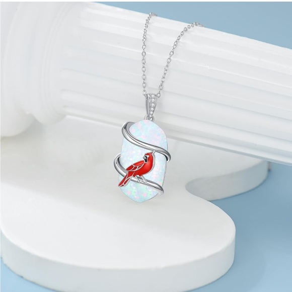 18k Angel Cardinal Diamond Necklace - Picture 3 of 6